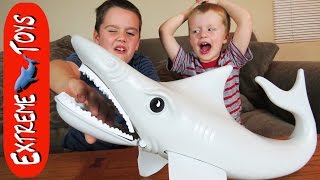 Playing Sharky's Diner. And Making the Shark Toy Throw Up!