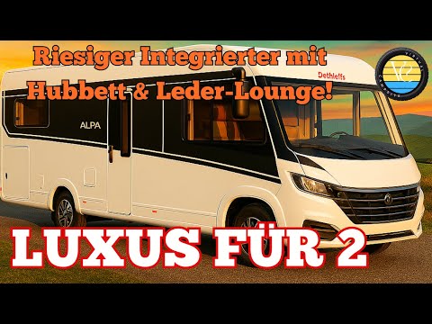 Luxus für 2 oder mehr: Dethleffs ALPA I 6820 2 – Riesiger Integrierter mit Hubbett & Leder Lounge!