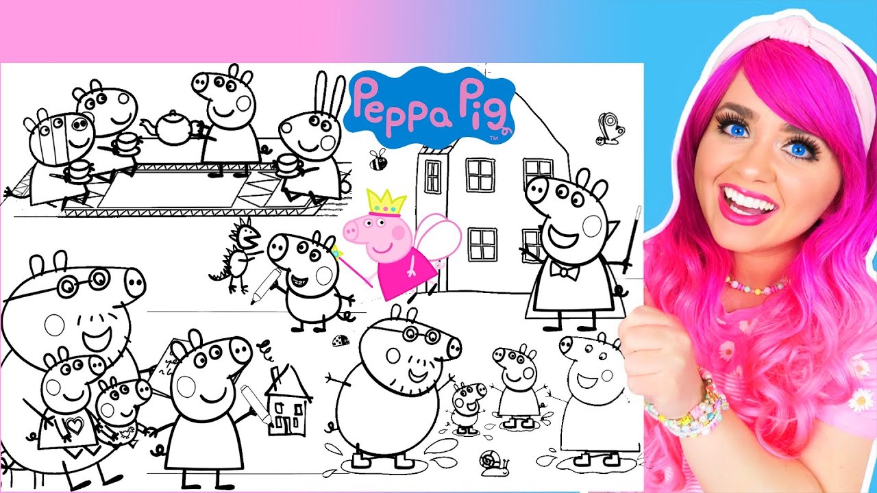 Best of Peppa Pig Coloring Pages 🐷 Peppa with Family & Friends | 5 Pages of Coloring Fun