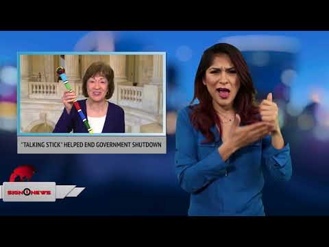 "Talking stick" helped end government shutdown (ASL 1.23.18)