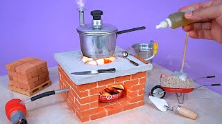 Amazing Mini Stove made with Mini Bricks and Recycled Materials