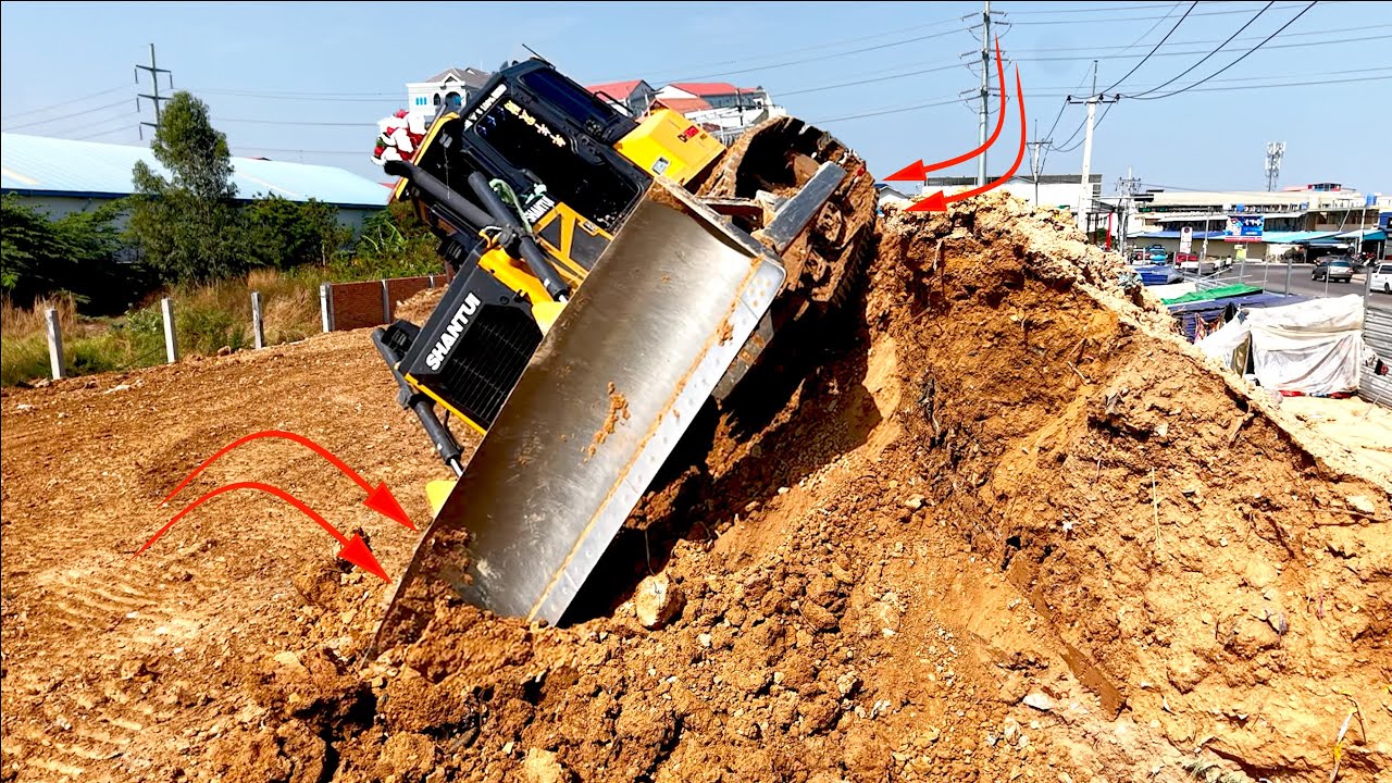 Massive Error Bulldozer Sliding & Completed Conner Hollow Space Fence By SHANTUl DH17C3Pro Cleaning