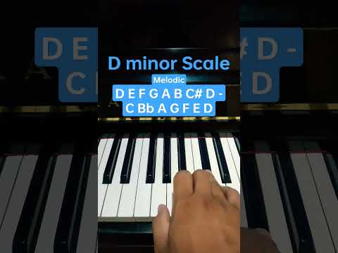 D minor scale (Melodic) - Piano Tutorial