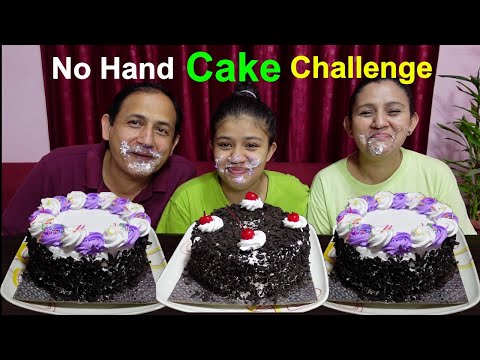Cake Eating Challenge 🎂 WithOut Hands 😂😂 @MeroNepaliKitchen