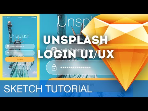 Unsplash App Log-In UI/UX • Sketchapp Tutorial / Sketch 3 Tutorial