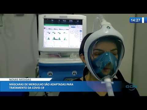 MaÌscara de mergulho saÌƒo adaptadas para tratamento da Covid-19  16 07 20