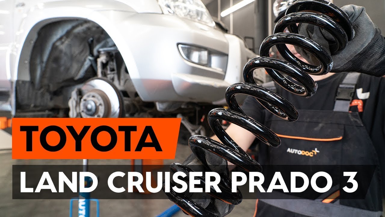 Cómo cambiar: muelles de suspensión de la parte delantera - Toyota Prado J120 | Guía de sustitución