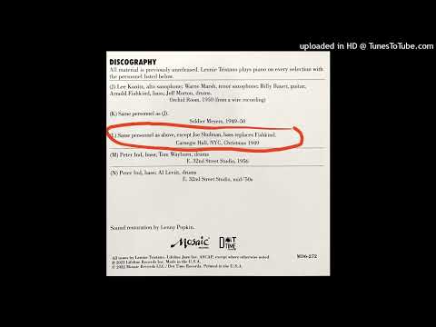 Lennie Tristano Sextet - Sax Of A Kind (Live at Carnegie Hall, NYC, Christmas 1949)