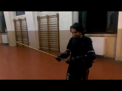 Testing new cane and body protection for Canne italiana (Italian Walking stick fencing)