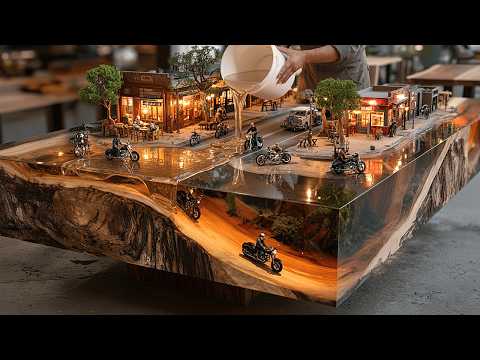 How a Master Carpenter Breathes Life into Dead Wood — Crafting an Ultra-Luxurious Epoxy Resin Table!