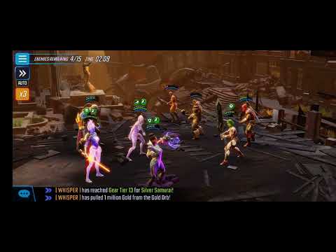 MSF Gamma Raid 4.3 KreeWakandaPym boss one shot w Minn-Erva, Ultimus, Ghost, Phyla Vell and Shuri