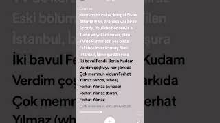 Ben Fero Ferhat Yılmaz Lyrics  (Speed)