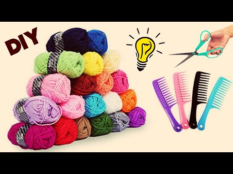 Amazing flower craft ideas with woolen yarn
