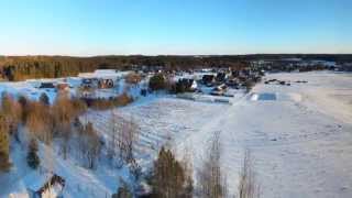 preview picture of video 'Ceikiniai nuo vandens bokšto žiemą / Panorama of Ceikiniai'