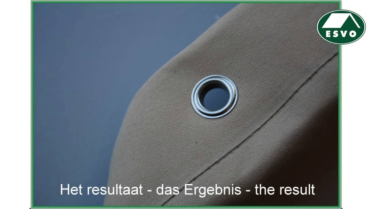 Hoe zelf zeilringen in tentdoek of zeildoek in te slaan