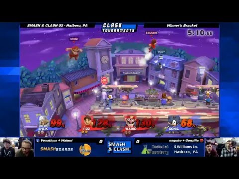 S&C 02 - Vexatious + Walnut vs Esquire + Gonzilla - Smash 4 Wii U