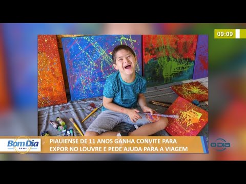 Piauiense de 11 anos eÌ convidado a expor quadros no Louvre e pede ajuda para viagem 27 09 2021