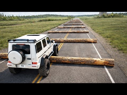 Cars vs 100 Fallen Trees Challenge #9 in BeamNG Drive! (Long Video Special)