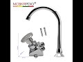 Economic Brass Pedaled Cold Water Tap Chrome Foot Pedal Faucet Public Basin Water Tap