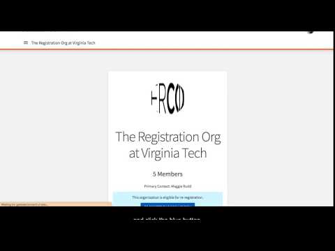 2020 RSO Registration Form Overview
