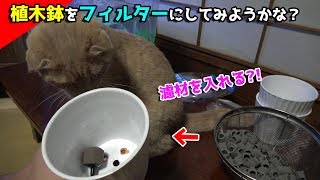 [＃4崩壊水槽]植木鉢をフィルターにする案どうでしょう