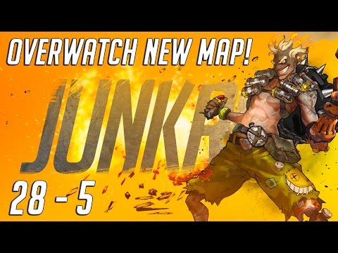 Overwatch New Map! Eichenwalde - Junkrat Gameplay (28-5)