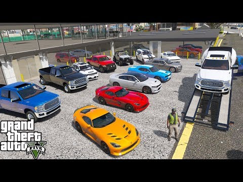 GTA 5 Real Life Mod #135 Delivering 2019 Dodge Ram 3500 To My Dodge, Jeep & Chrysler Car Dealership Video