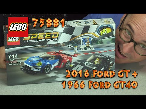 LEGO® 75881-1 Aufbauvideo: 2016 Ford GT  1966 Ford GT40 der Speed Champions vom Jahr 2017 - LY-00477