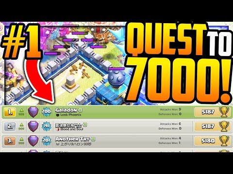 TOP GLOBAL! Quest to 7000 Trophies in Clash of Clans! Episode #1!