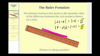 Ruler Postulate and the Segment Addition Postulate