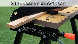 Klappbarer Werktisch - Aufbau und Test