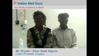 Mr. Orodor, Nigeria patient video testimonial India