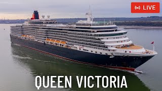 SHIPS TV - Cunard Queen Victoria Morning Departure Cruise Ships Departing Port of Southampton (LIVE)
