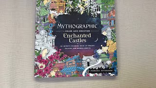 Adult colouring book flip through | Mythographic: Enchanted Castles | ADULT COLOURING
