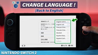 Nintendo Switch 2: How to Change System Language! [Back to English]
