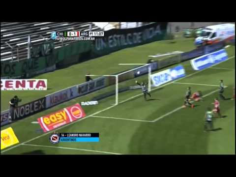 Gol de Navarro. Nueva Chicago 0 - Argentinos 1. Fecha 24. Primera 2015. FPT