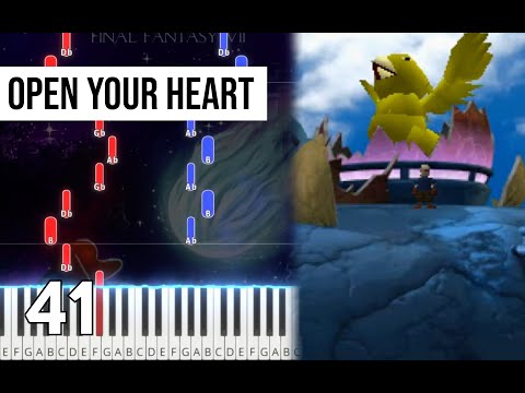 TPR - Open Your Heart (from Final Heaven) - 41 - Final Fantasy VII Piano Tutorial | Note Chart