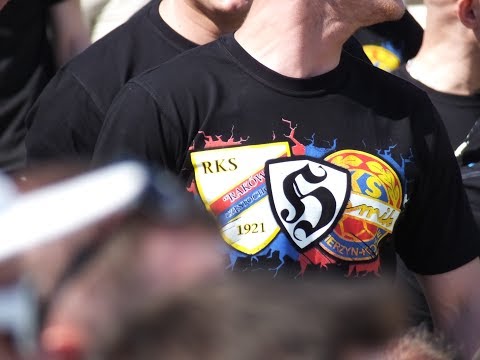 17#069 - Raków Częstochowa - Odra Opole (doping kibiców Rakowa i Odry)