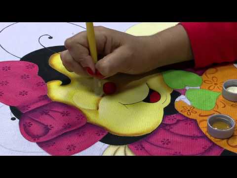 Mulher.com 15/07/2015 Lilinha Silva - Pintura em tecido abelinha Parte 1/2