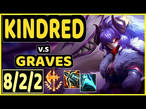 JUNJIA (KINDRED) vs GRAVES - 8/2/2 KDA JUNGLE CHALLENGER GAMEPLAY - KR
