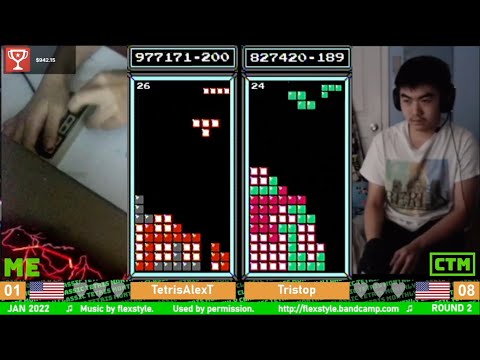 BEST CTM GAME EVER!! MASTERS QF: Alex T vs. Tristop – Classic Tetris Monthly Jan. 2022 [9/15]