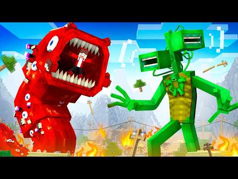 JJ TRAIN EATER vs Mikey SIREN HEAD! - Maizen Minecraft Animation