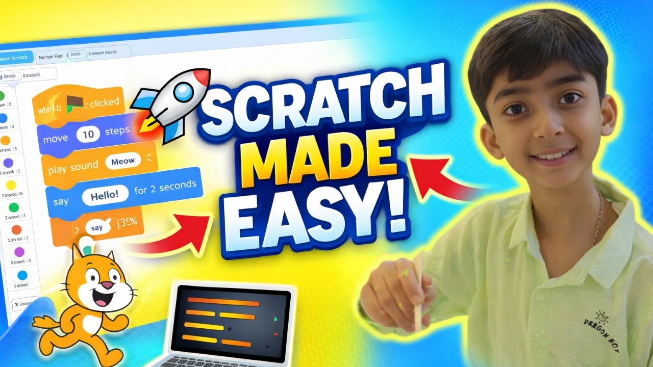 Scratch 3 Tutorial for Beginners | Full Interface Explained Step-by-Step (2026)
