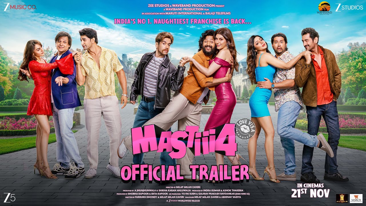 Mastiii 4 - Official Trailer| Riteish Deshmukh | Vivek Oberoi | Aftab Shivdasani | 21st Nov