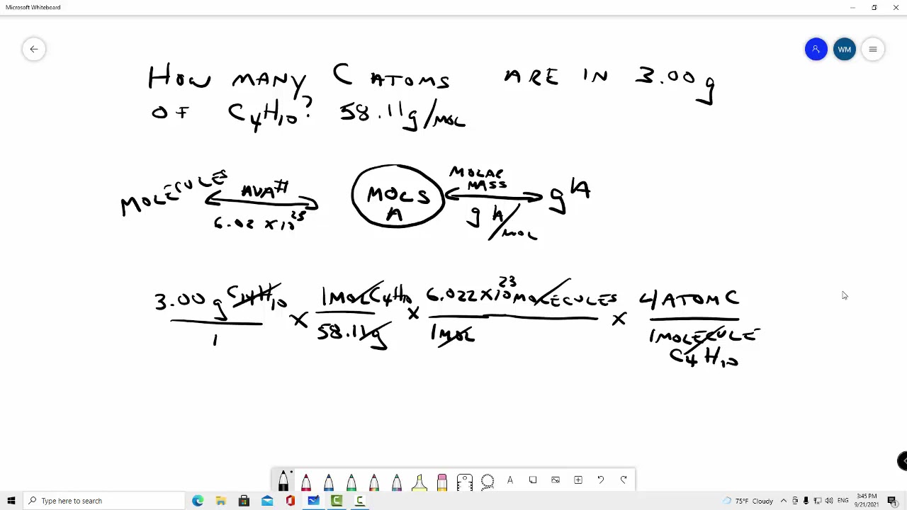 Counting carbon atoms in Butane