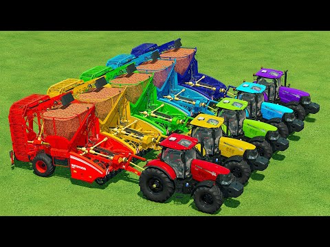 HARVEST CARROTS & TRANSPORT WATERMELONS WITH CASE AND STEYR TRACTORS - Farming Simulator 22