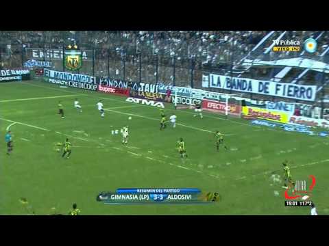 GOLES GIMNASIA LA PLATA 3 - ALDOSIVI 3 FECHA 38 (22 06 2012)