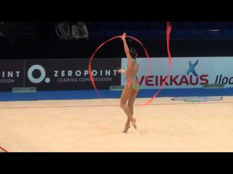 Sara Staykova BUL ribbon Espoo World Cup 2016