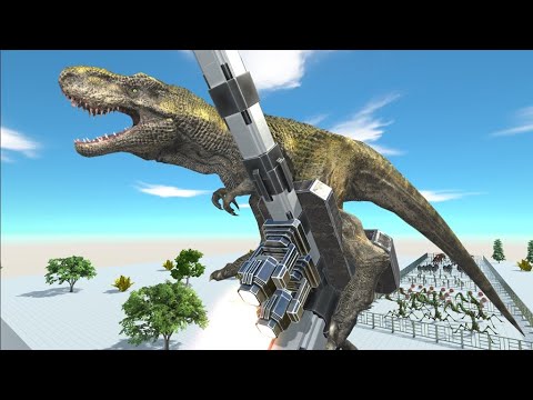 Units Get Kicked By Jet Hammer  - Animal Revolt Battle Simulator