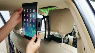 Universele Verstelbare Auto Hoofdsteun Tablet/Smartphone Houder Zwart Houders